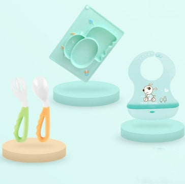 Baby Silicone Suction Cup Dishes Cartoon Learning Bowl 