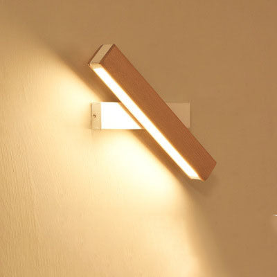 Wooden LED Wall Lamp Modern Adjustable Lighting room