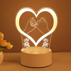 3D Lamp Acrylic USB LED Night Lights Neon Sign