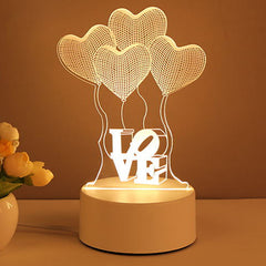 3D Lamp Acrylic USB LED Night Lights Neon Sign