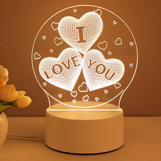 3D Lamp Acrylic USB LED Night Lights Neon Sign