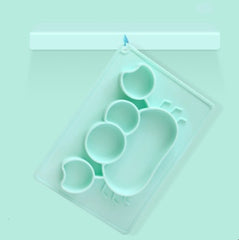 Baby Silicone Suction Cup Dishes Cartoon Learning Bowl 