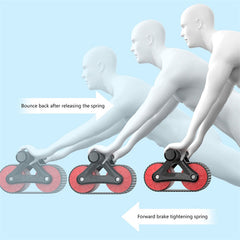 Double Wheel Abdominal Exerciser Women Men Automatic Rebound Ab Wheel Roller