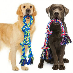 Heavy-Duty Rope Knot Dog Toys For Large Breeds Dental Health