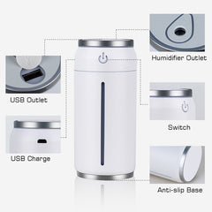 Hot Selling Car Humidifier 220ML Mini USB Aroma Diffuser Wholesale Air Humidificator